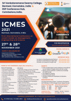 First International Conference on recent trends on Management, Engineering and Sciences ICMES 2021 Online International Conference  Poster